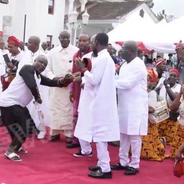 Igbo Cultural group at Emoro (New yam) festival in Oba of Benin Palace