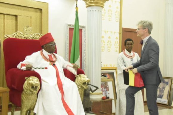 Oba of Benin, Belgium envoy unite in fight against human trafficking