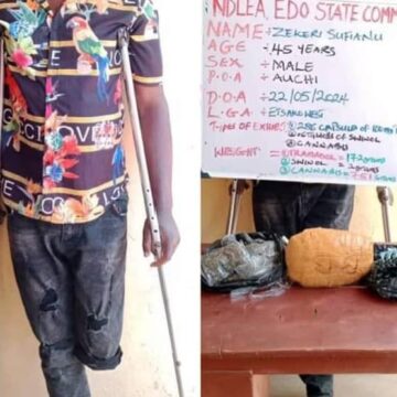 Edo Amputee arrested for Illicit drug trafficking