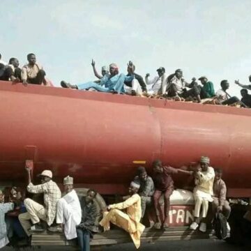 Frustration as students board tanker to school