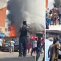 Fire guts building near Bank, motor park in Edo