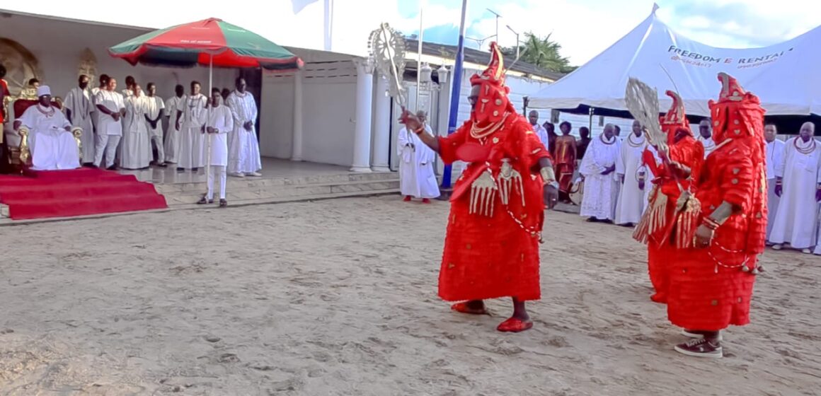 Thrills, maestro display of ceremonial swords at Emorho: Benin monarch truly honored